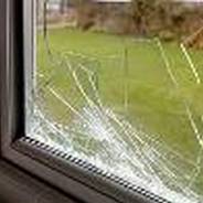 Broken Door Toughened Safety Glass